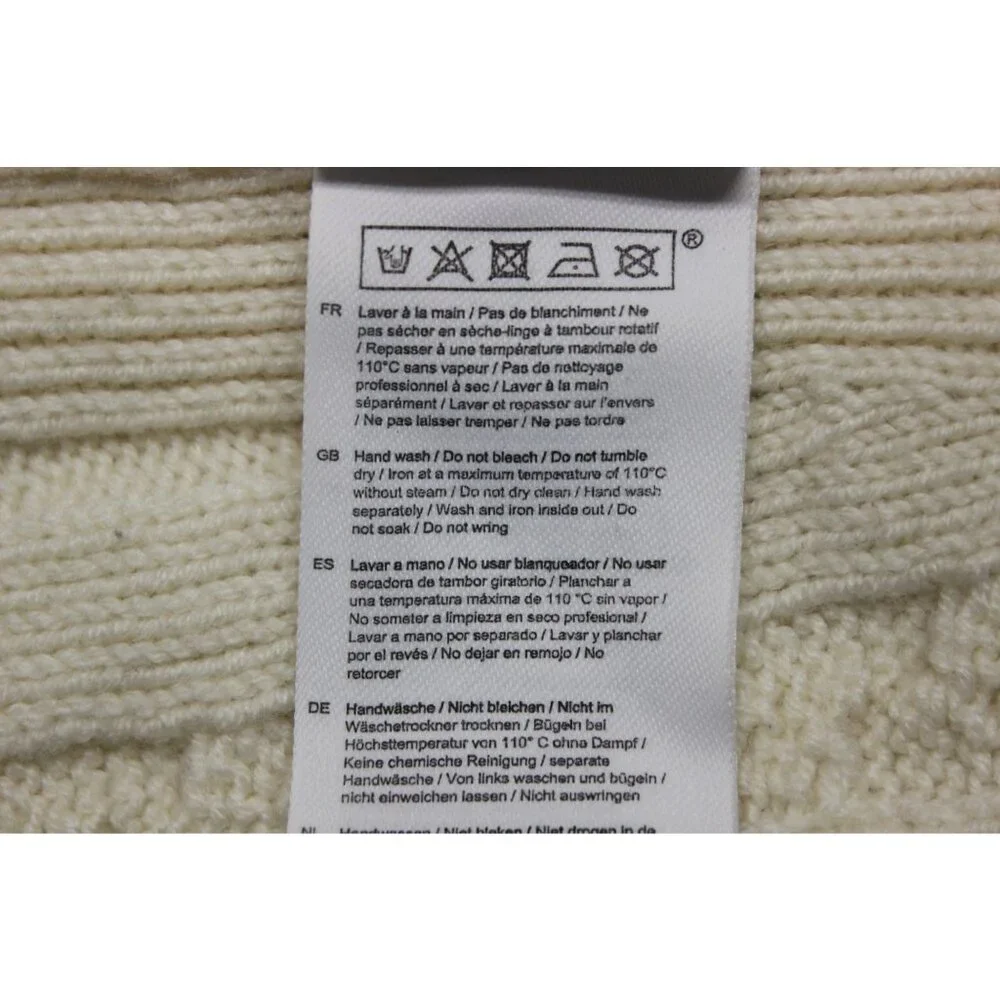 Claudie‎ Pierlot women's cable knit v-neck cricketer preppy pullover sweater 1